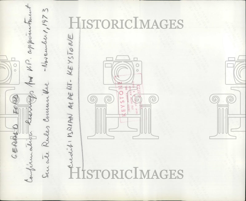 Load image into Gallery viewer, 1973 Press Photo Gerald Ford at Confirmation Hearings - KSB43727
