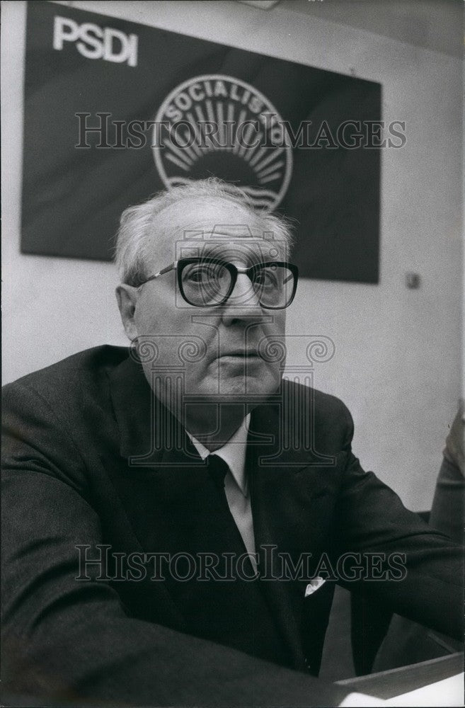 1975 Press Photo Former Italian President Giuseppe Saragat - KSB47927- Historic Images