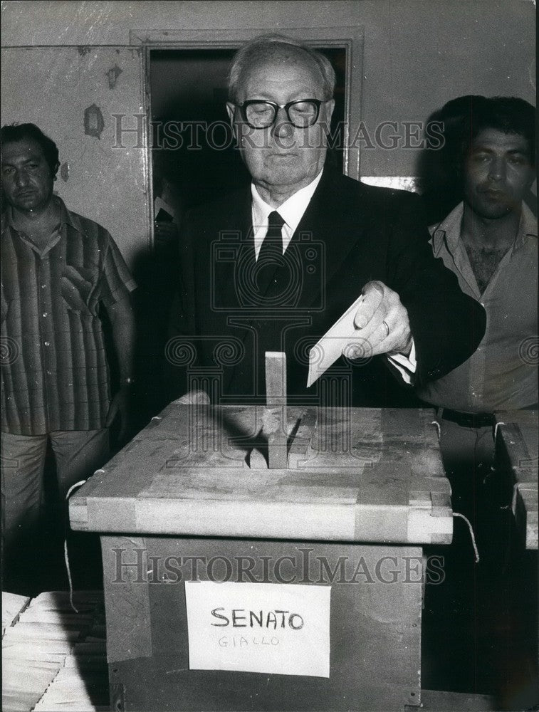 1976 Press Photo Former Italian President Giuseppe Saragat - KSB47929