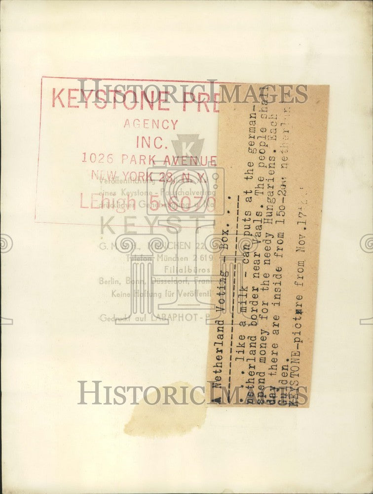 Press Photo Netherland Voting - Box: like a milk - can - KSB53579