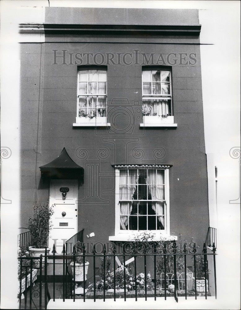 1973 Press Photo Singer Janie Jones house,alleged centre for call girls