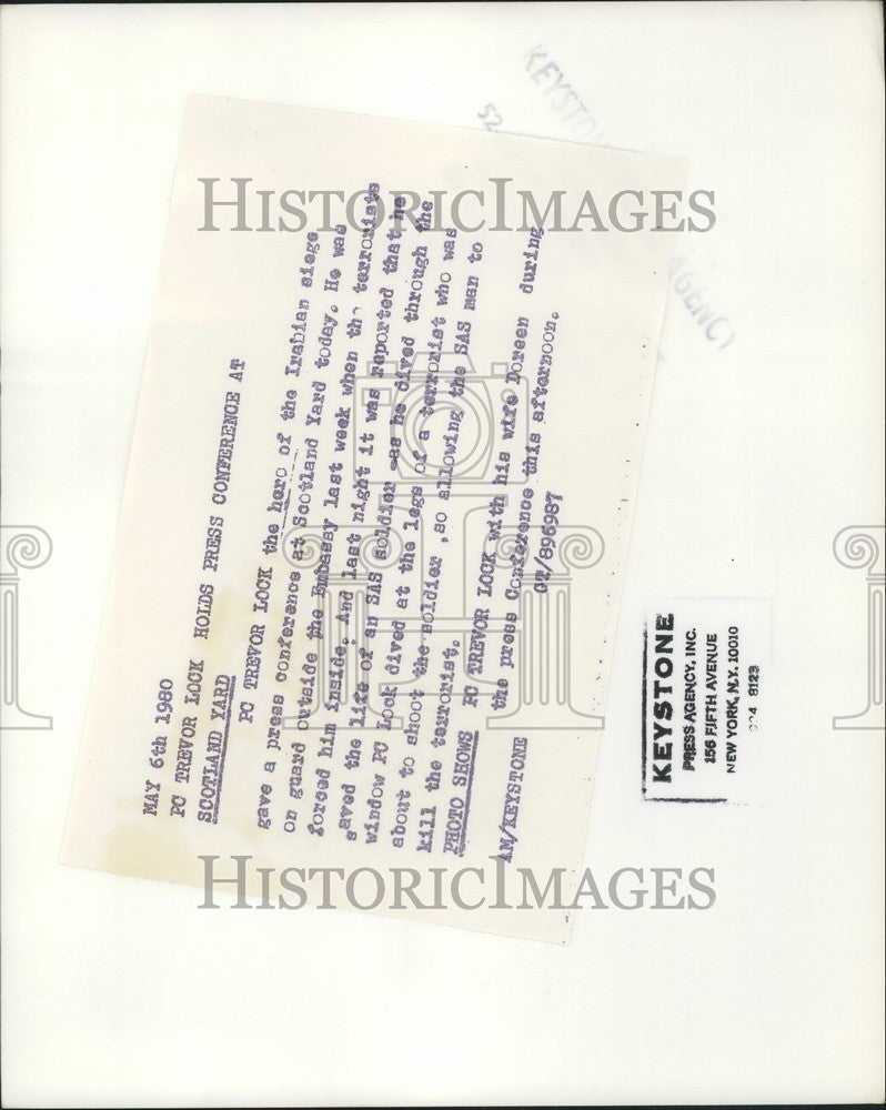 1980 Press Photo PC Trevor and wife Doreen - KSB55823