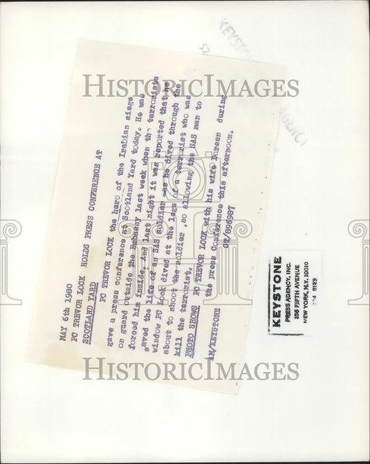 1980 Press Photo PC Trevor and wife Doreen - KSB55823