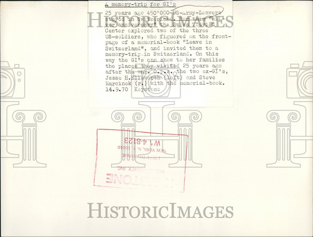 1970 Press Photo ex-GIs Jesse H. Ellsworth (left) and Steve Marcinek - KSB59597