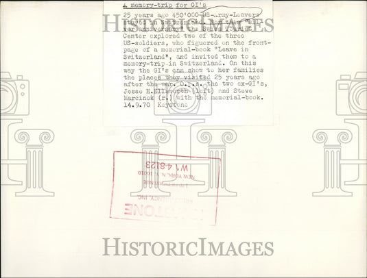 1970 Press Photo ex-GIs Jesse H. Ellsworth (left) and Steve Marcinek - KSB59597