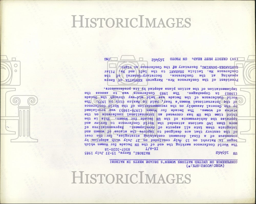 1985 Press Photo Conference on United Nations Women in Nairobi - KSB59915