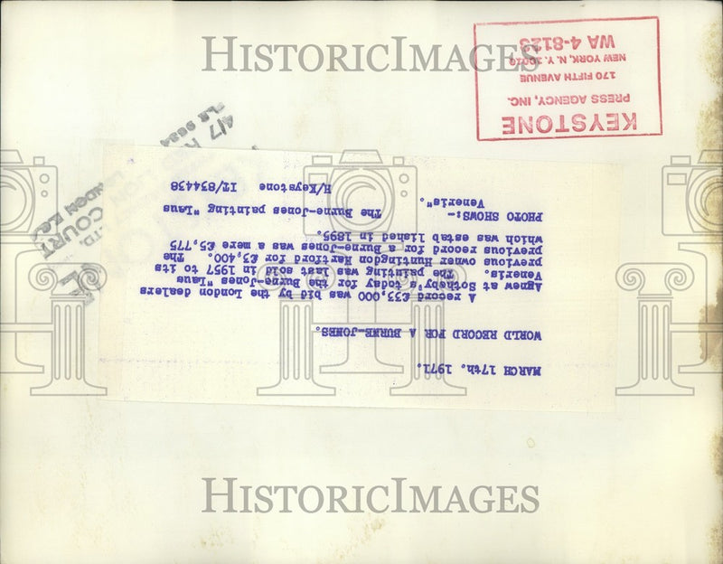 Load image into Gallery viewer, 1971 Press Photo 33k Bid On Burne Jones "laus Veneris By London Dealers
