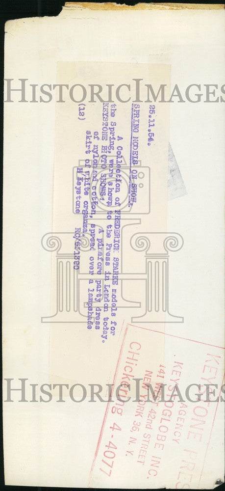 1954 Press Photo Spring models on Show - KSB68651