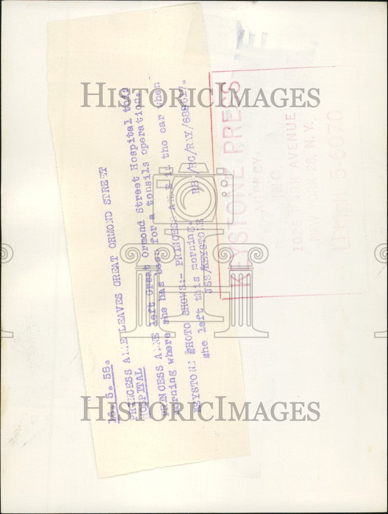 1958 Press Photo Princess Anne - KSB71169
