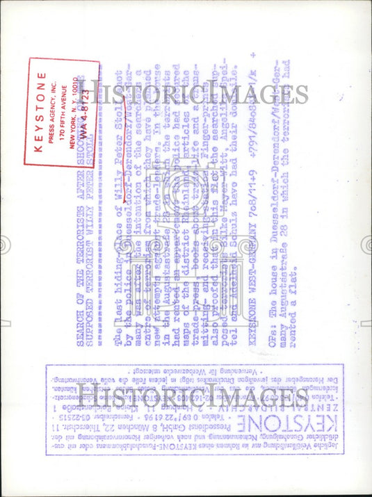Press Photo West-Germany flat terrorists were located at - KSB71515