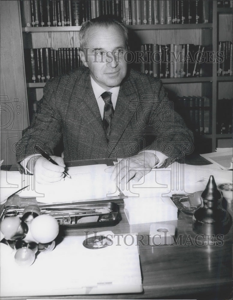 1973 Press Photo Nobel Prize in Chemistry,Professor Ernst Otto Fischer