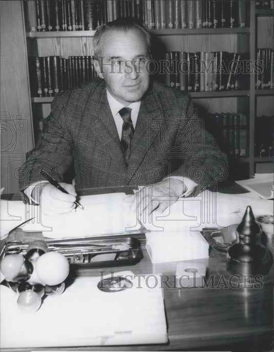 1973 Press Photo Nobel Prize in Chemistry,Professor Ernst Otto Fischer
