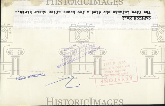 Press Photo Five Infants Die Shortly After Their Birth - KSG05461
