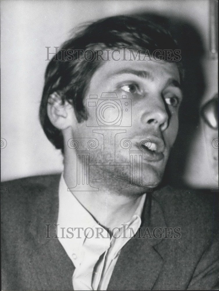 1968 Press Photo Jacques Sauvageot Press Conference - KSK04483