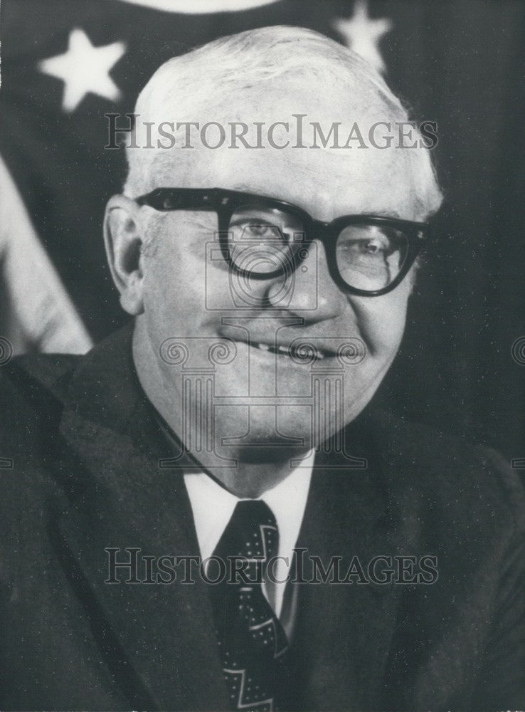 1974 Press Photo Portrait of American Ambassador Kenneth Rush