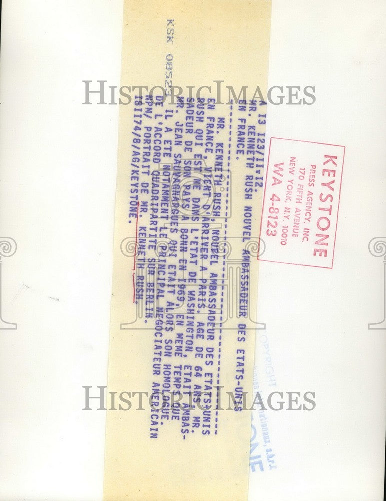 Load image into Gallery viewer, 1974 Press Photo Portrait of American Ambassador Kenneth Rush

