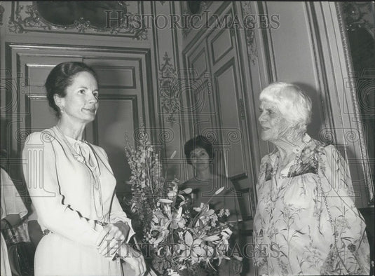 1978 Press Photo Jimmy Carter's Mother Lillian Carter and Mrs. Giscard d'Estaing