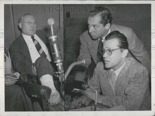 1951 Press Photo Narrator First Exported Post-War German Film 