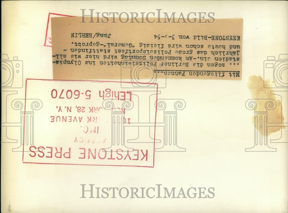 1954 Press Photo Berlin Police Units - Police Sports Festival. Olympic Stadium.