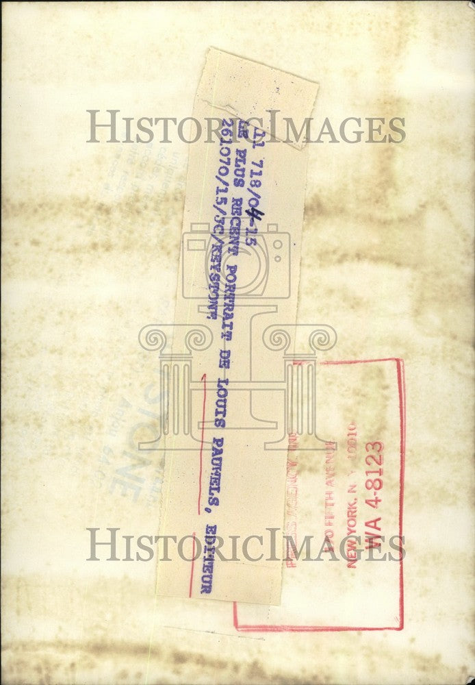 1970 Press Photo Editor Louis Pauwels