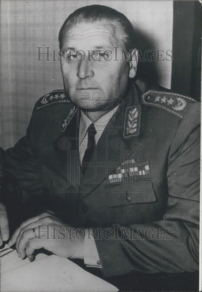 1972 Press Photo General Stane Potocar, Yugoslavian Army Chief of Staff