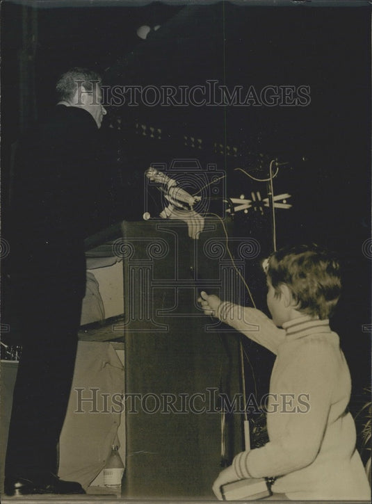 1970 Press Photo Jean-Jacques Servan-Schrieber and his Son
