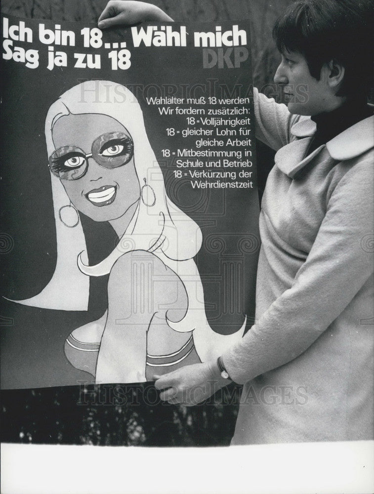 1970 Press Photo German Communist Party Advertisement.