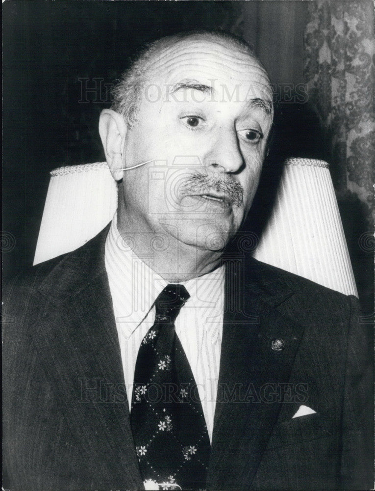 1975 Press Photo Spain's Alexandro Rodrigues de Valcarcel