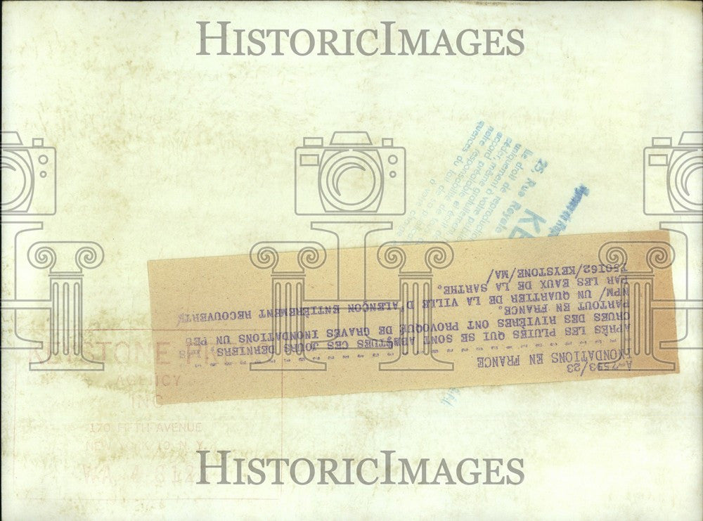 1962 Press Photo Flooded Quarter of the City of Alencon