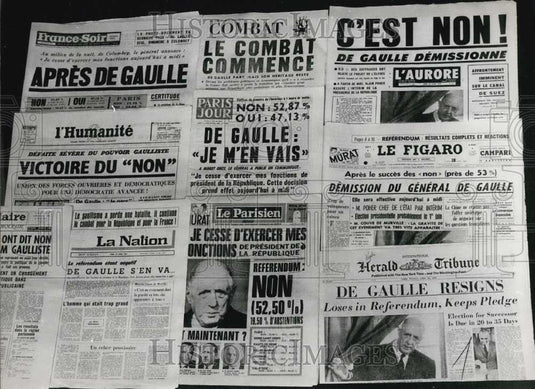 1959 Press Photo General de Gaulle Gives Television Address
