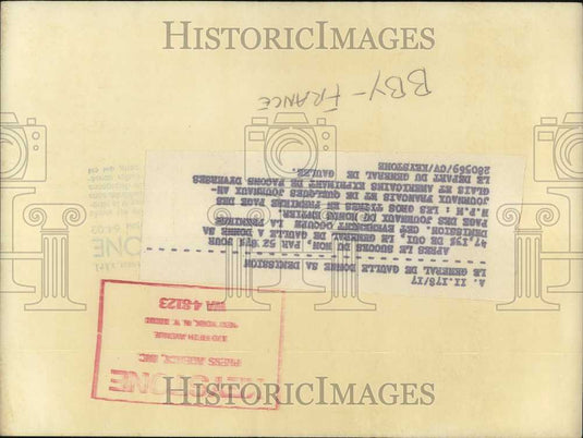 1959 Press Photo General de Gaulle Gives Television Address