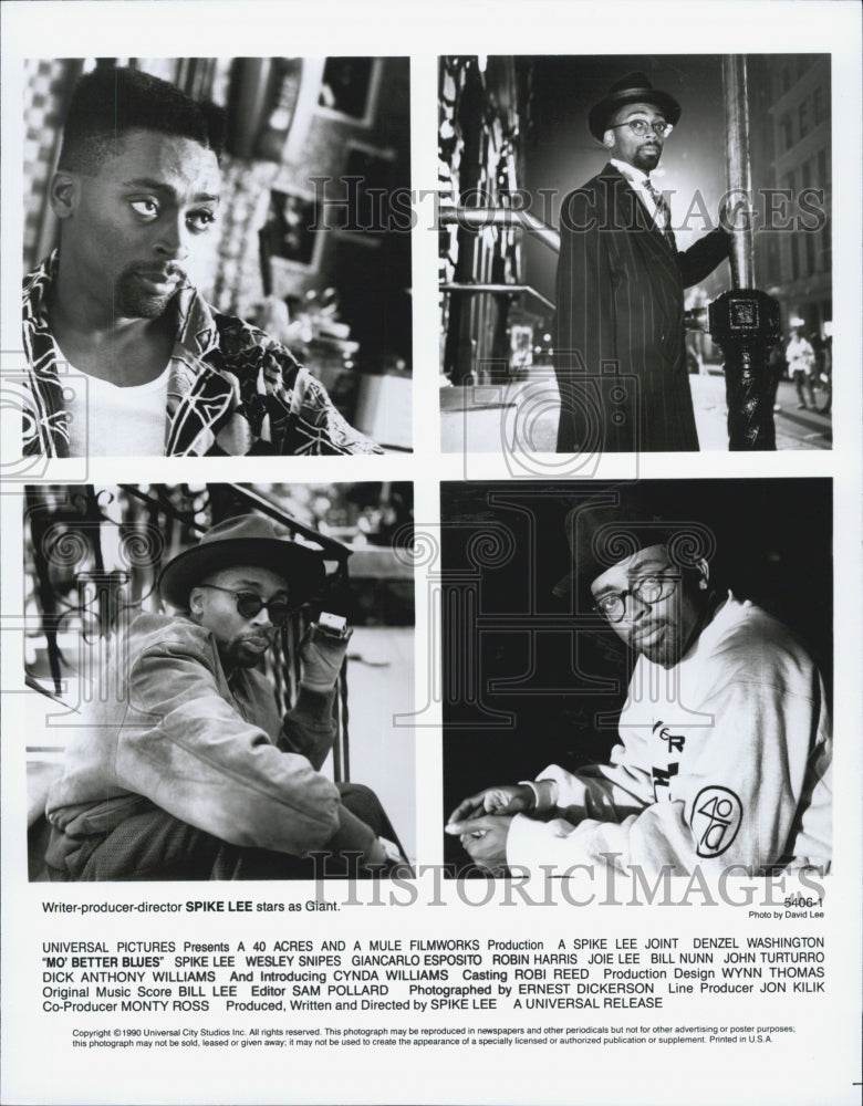 1990 Press Photo Scenes Of Actor Spike Lee Starring In Film &quot;Mo&#39; Better Blues&quot;- Historic Images