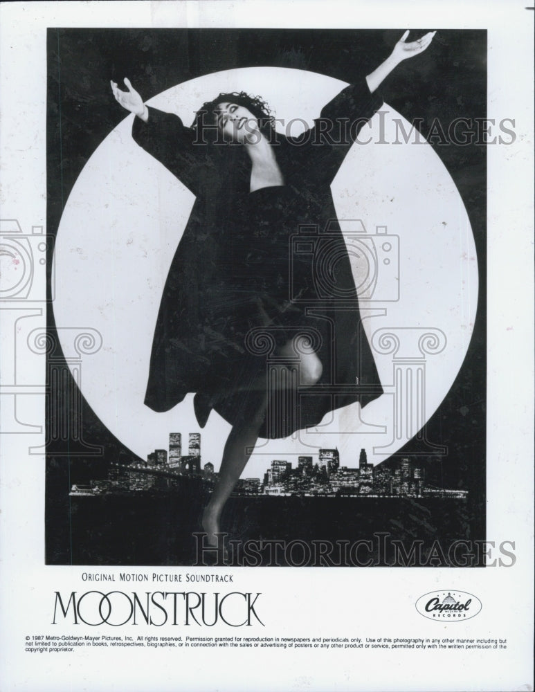 1987 Press Photo Singer And Actress Cher In Movie &quot;Moonstruck&quot;- Historic Images