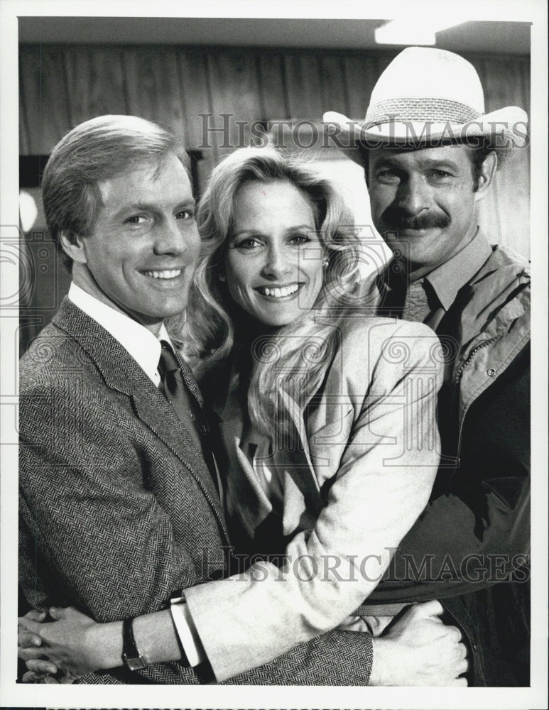 1988 Press Photo James Parker and Shelley Smith in &quot;Simon and Simon&quot;.- Historic Images