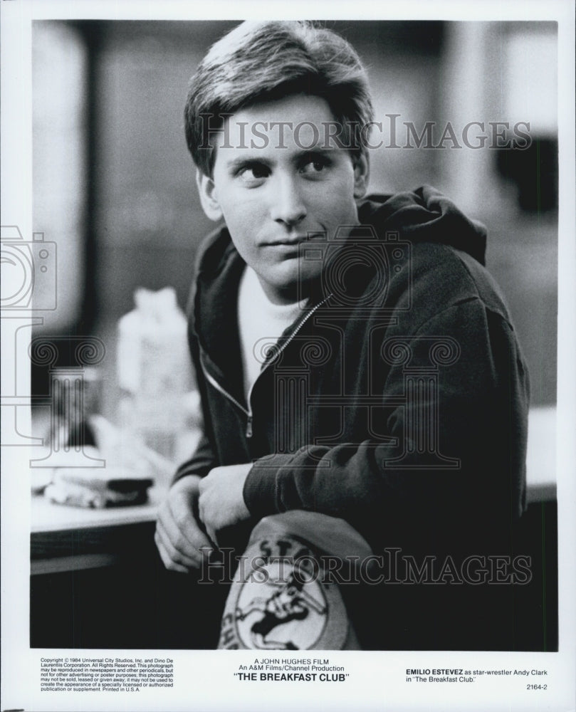 1984 Press Photo Emilio Estevez In Movie &quot;The Breakfast Club&quot;- Historic Images