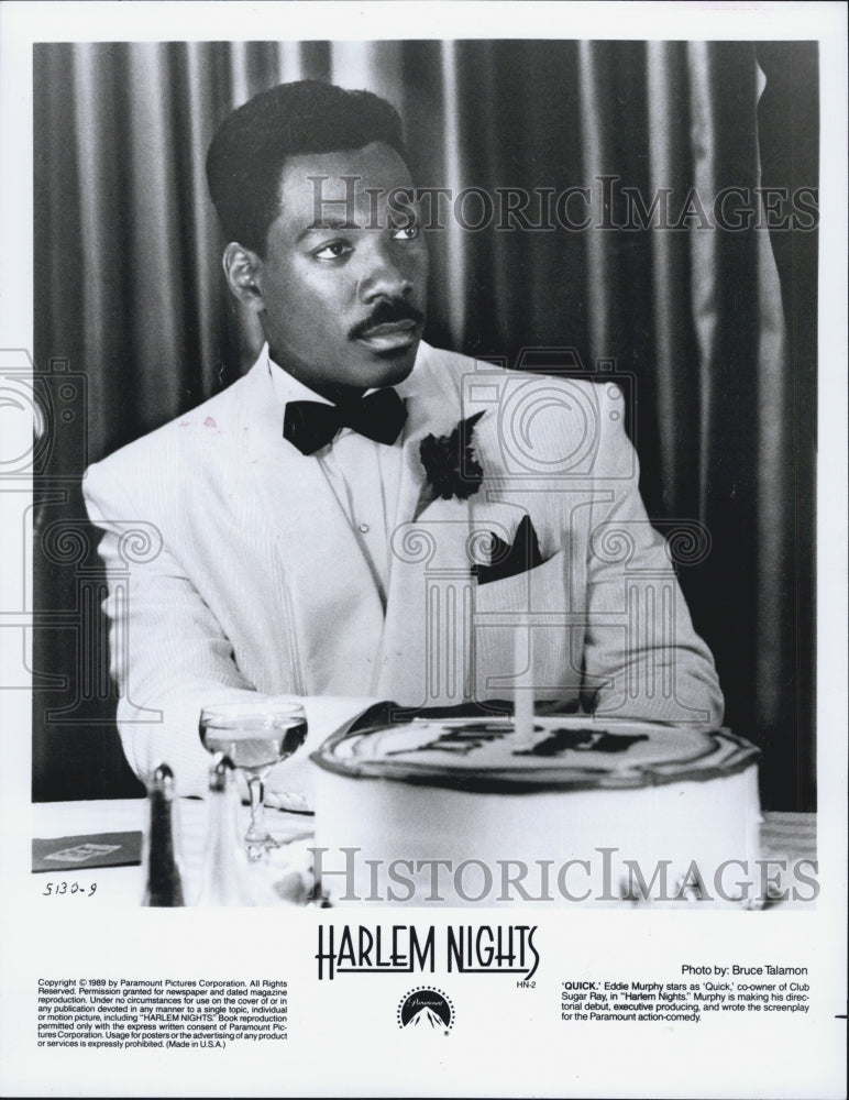 1989 Press Photo Actor Eddie Murphy Stars In &quot;Harlem Nights&quot; Paramount Pictures- Historic Images