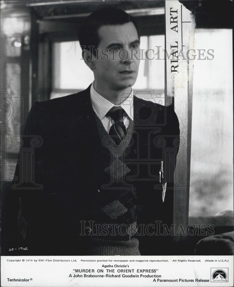 1974 Press Photo Actor Anthony Perkins Stars In &quot;Murder On The Orient Express&quot;- Historic Images