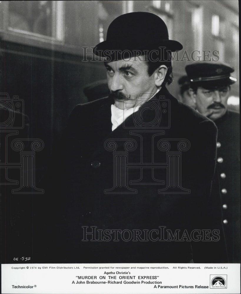 1974 Press Photo Actor Albert Finney Stars In &quot;Murder On The Orient Express&quot;- Historic Images