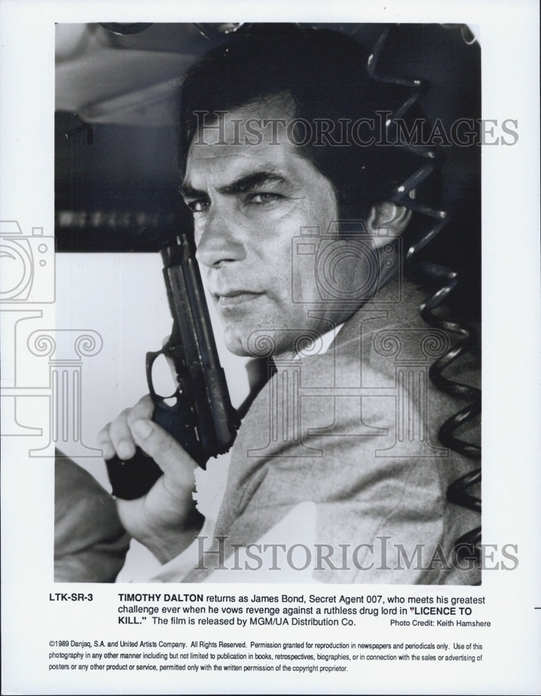 1989 Press Photo Actor Timothy Dalton In Movie &quot;Licence To Kill&quot;- Historic Images