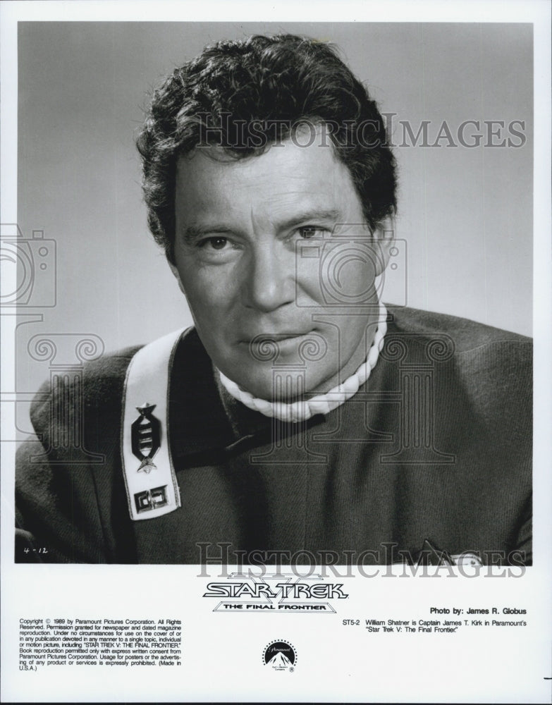 1989 Press Photo Actor William Shatner Stars In &quot;Star Trek The Final Frontier&quot;- Historic Images