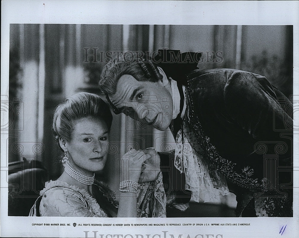 1988 Press Photo Glenn Close and John Malkovich in &quot;Dangerous Liaisons&quot;- Historic Images