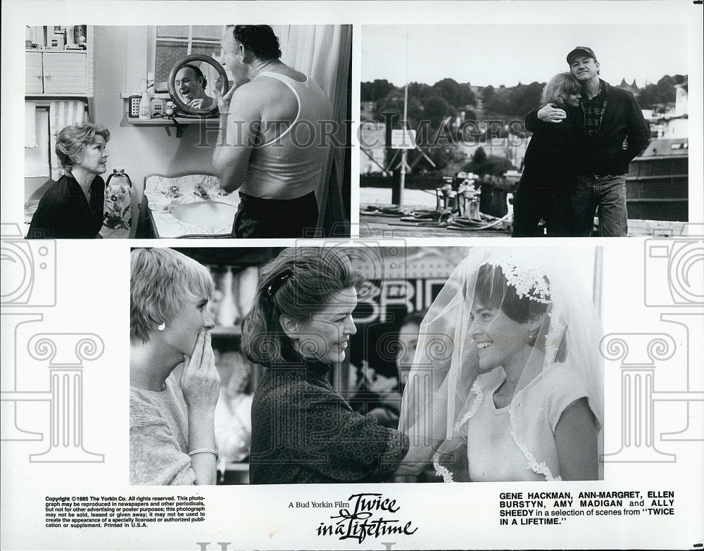 1985 Press Photo Gene Hackman, Ann-Margret, Ally Sheedy, &quot;Twice In A Lifetime&quot;- Historic Images