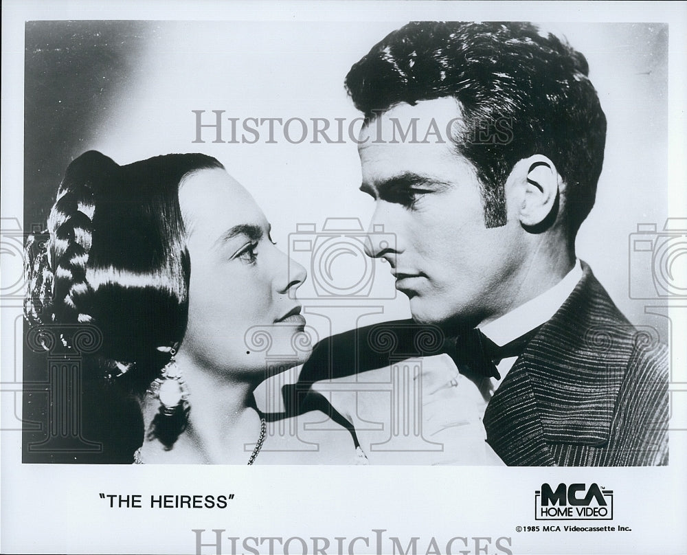 1985 Press Photo Actors Olivia De Hovilland Montgomery Clift The Heiress- Historic Images