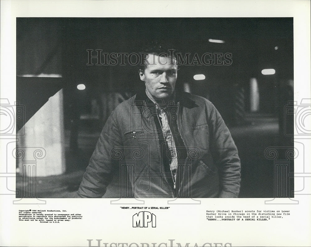 1986 Press Photo Michael Rocker Stars in &quot;Henry...Portrait of a Serial Killer&quot;- Historic Images