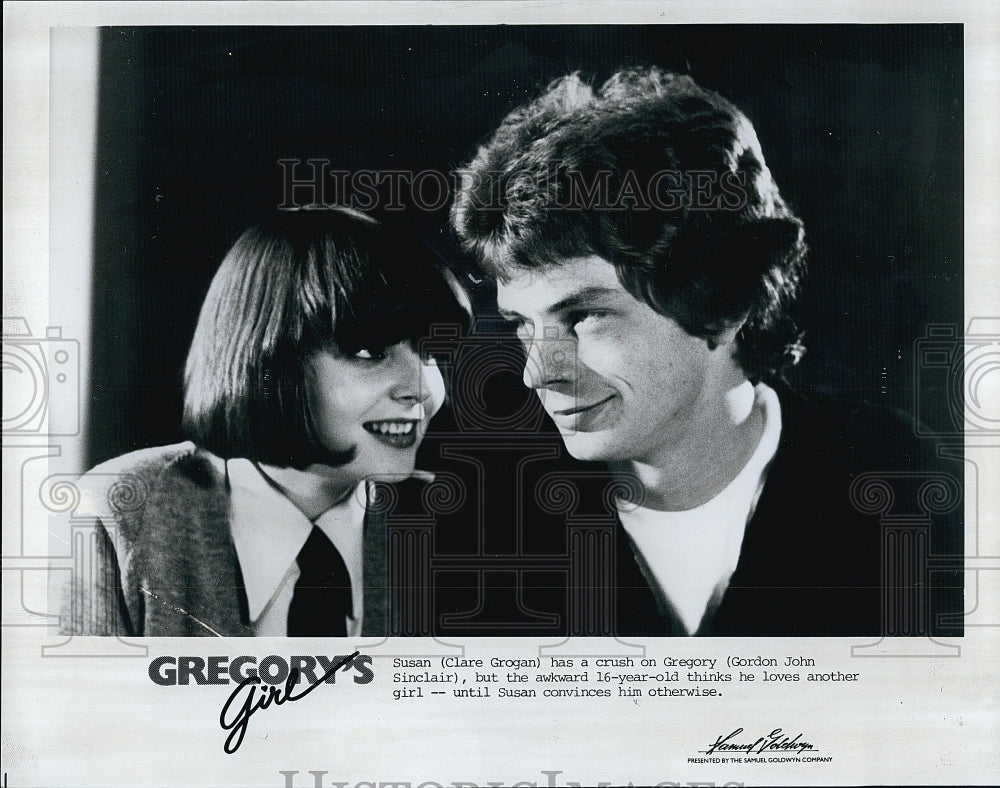 1981 Press Photo &quot;Gregory&#39;s Girl&quot; Gordon John Sinclair &amp; Clare Grogan- Historic Images