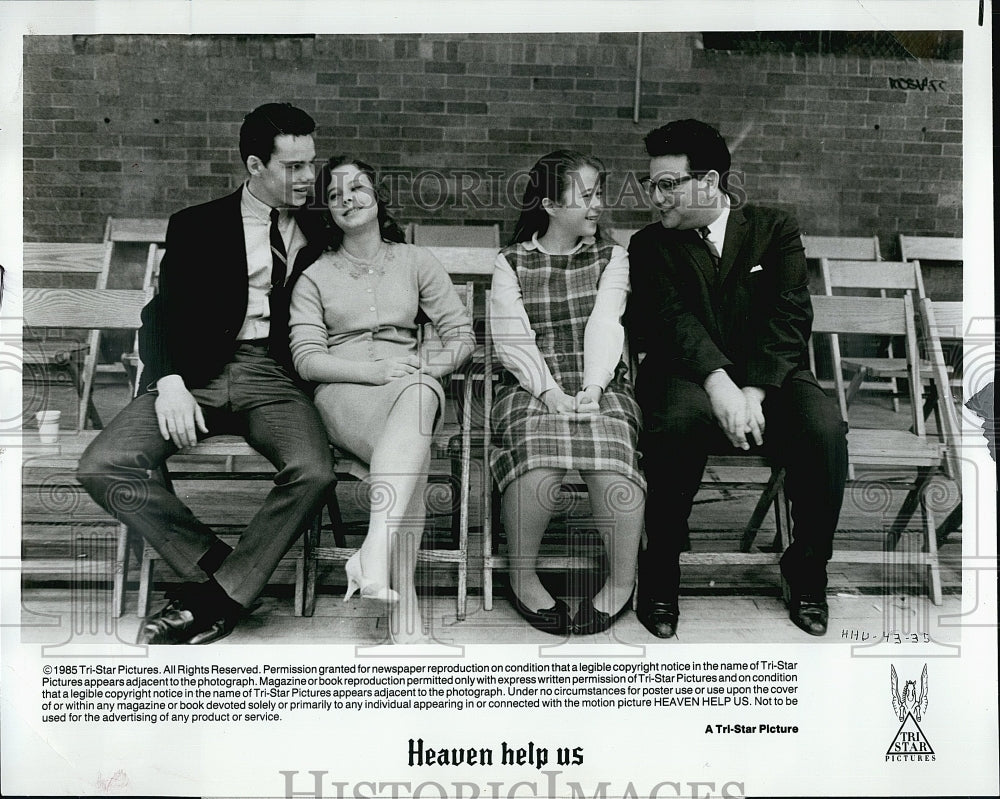 1985 Press Photo Dillon Barron Smith Danare In &quot;Heaven Help Us&quot;- Historic Images