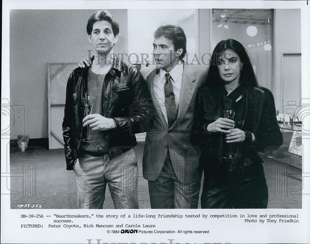 1984 Press Photo &quot;Heartbreakers&quot; Carole Laure, Peter Coyote, Nick Mancuso- Historic Images