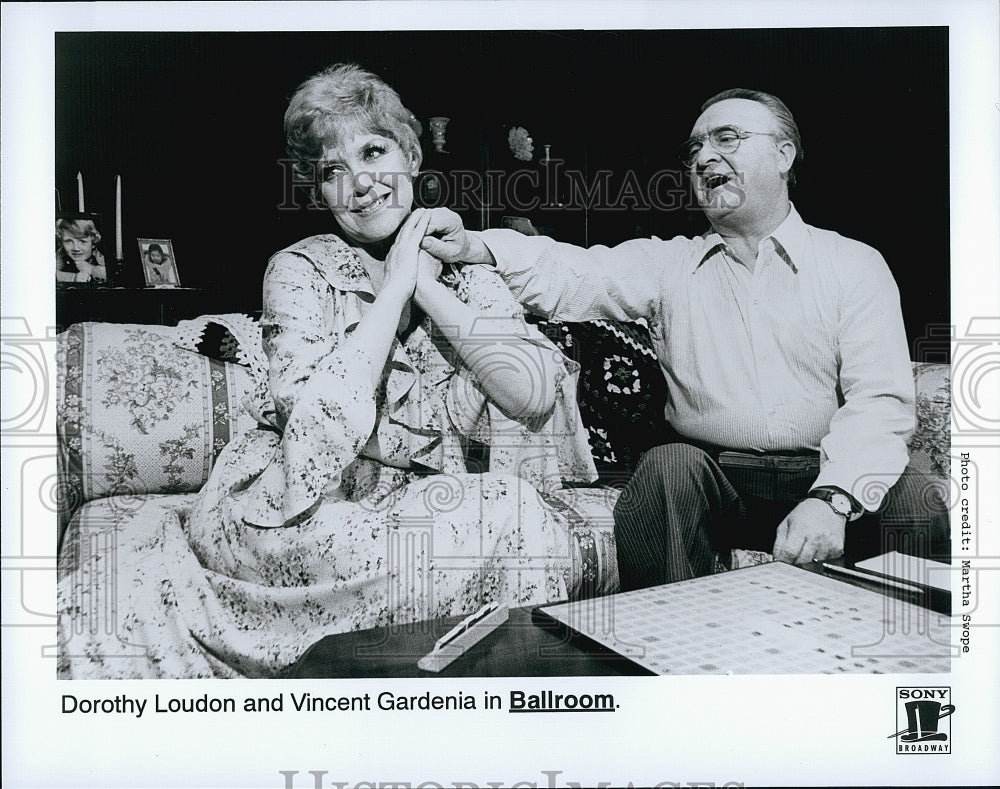 1988 Press Photo &quot;Ballroom&quot; Dorothy Loudon &amp; Vincent Gardenia- Historic Images