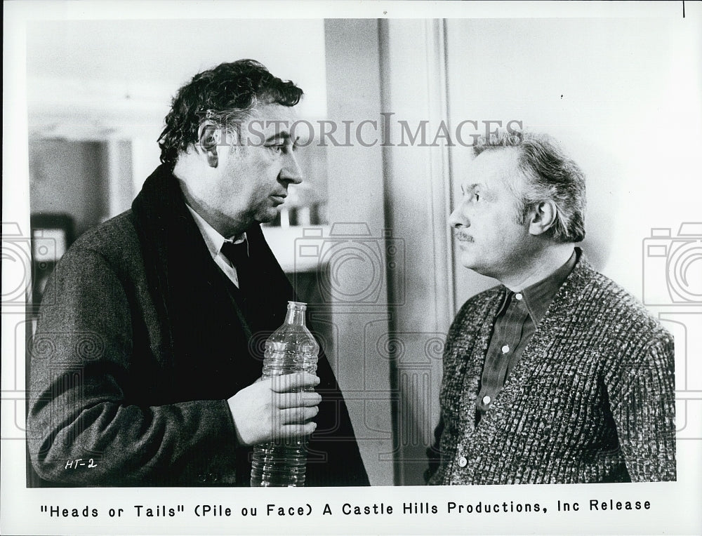 1980 Press Photo &quot;Heads or Tails&quot;Philippe Noriet, Michel Serrault- Historic Images