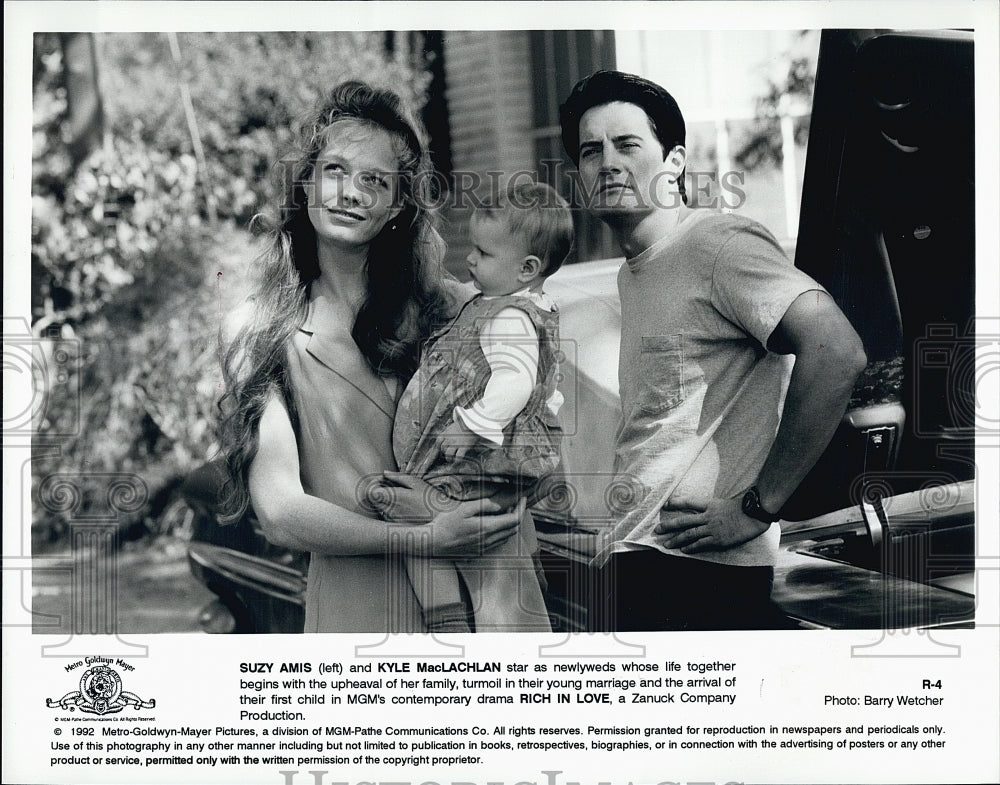 1993 Press Photo  &quot;Rich in Love&quot; Kyle MacLachlan &amp; Suzy Amis- Historic Images